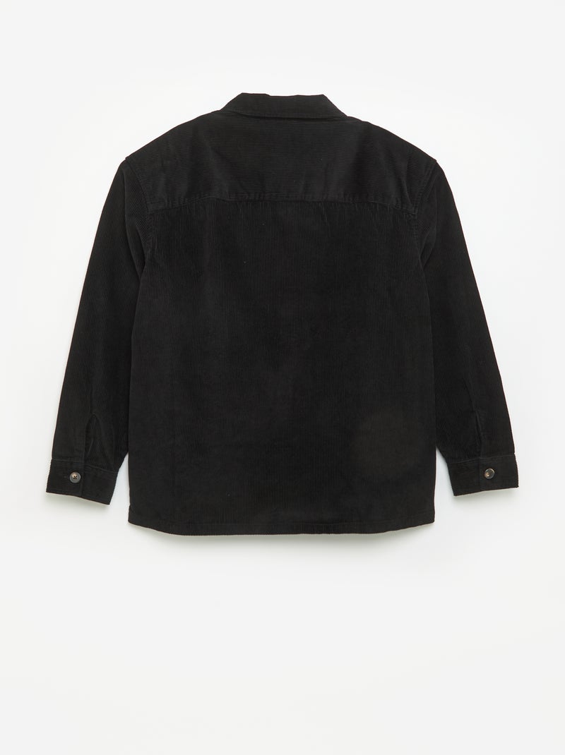 Sobrecamisa de pana Negro - Kiabi