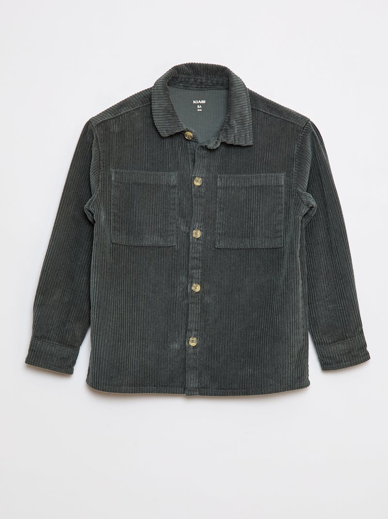 Sobrecamisa de pana Verde - Kiabi