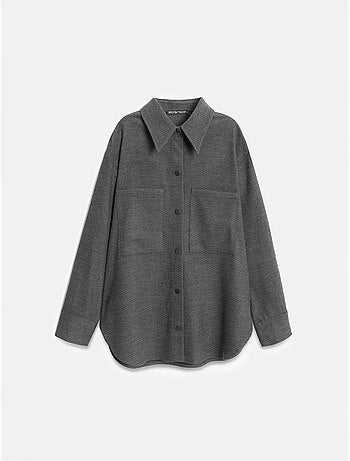 Sobrecamisa de punto oversize de manga larga dilvin