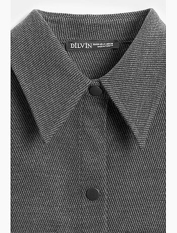 Sobrecamisa de punto oversize de manga larga dilvin