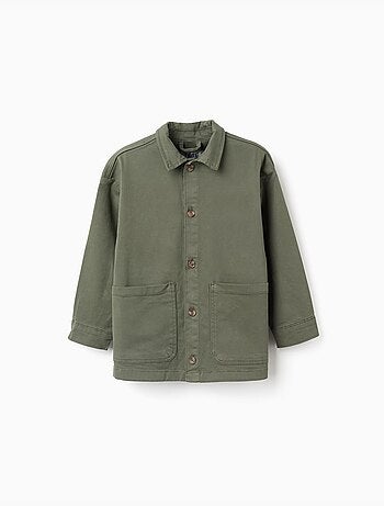 Sobrecamisa de sarga con bolsillos delanteros