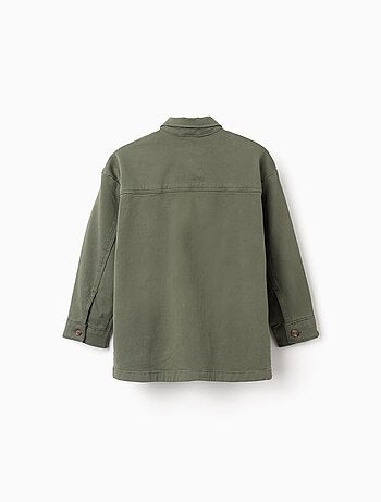 Sobrecamisa de sarga con bolsillos delanteros