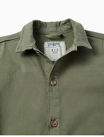 Sobrecamisa de sarga con bolsillos delanteros