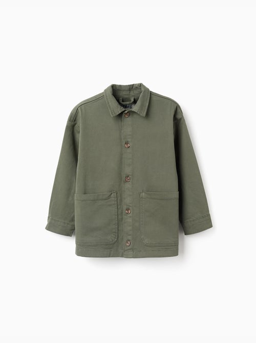 Sobrecamisa de sarga con bolsillos delanteros - Kiabi