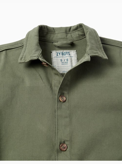 Sobrecamisa de sarga con bolsillos delanteros - Kiabi