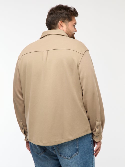 Sobrecamisa de tejido piqué con abertura de botones a presión - Kiabi