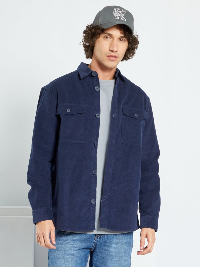 Sobrecamisa de terciopelo negro iris - Kiabi