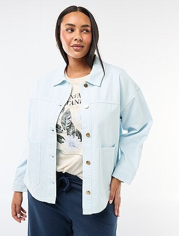 Sobrecamisa de twill con 2 bolsillos de parche