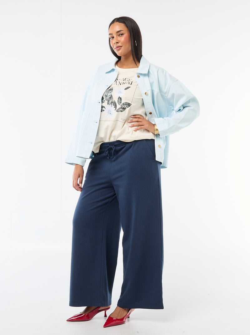 Sobrecamisa de twill con 2 bolsillos de parche Azul - Kiabi