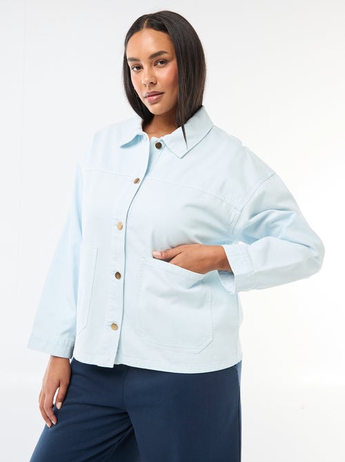 Sobrecamisa de twill con 2 bolsillos de parche - Kiabi