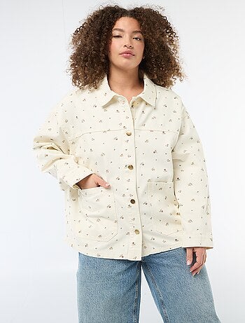 Sobrecamisa de twill con 2 bolsillos de parche