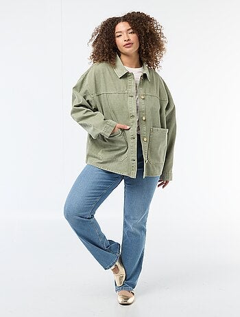 Sobrecamisa de twill con 2 bolsillos de parche