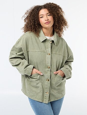 Sobrecamisa de twill con 2 bolsillos de parche