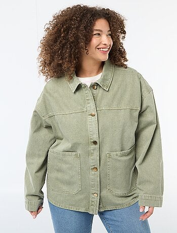 Sobrecamisa de twill con 2 bolsillos de parche