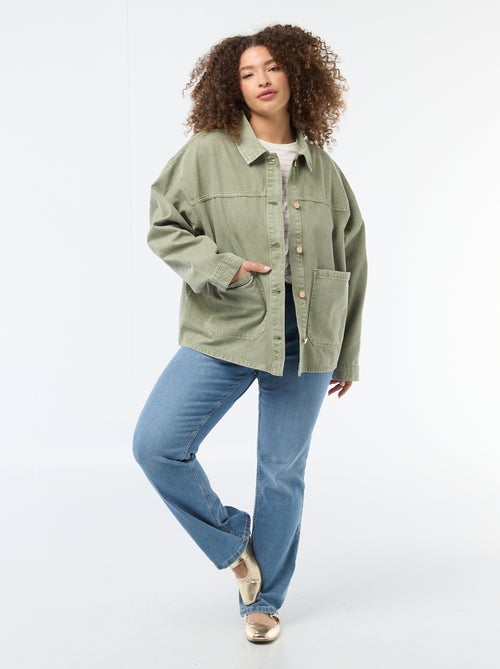 Sobrecamisa de twill con 2 bolsillos de parche - Kiabi