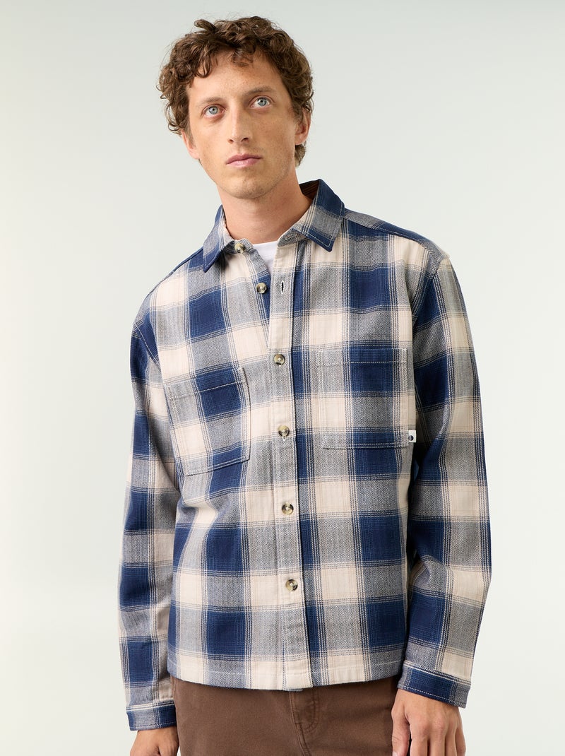 Sobrecamisa estampada Azul - Kiabi