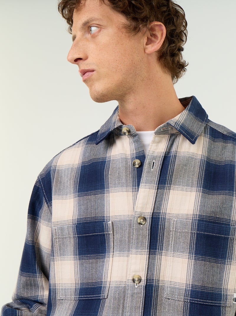 Sobrecamisa estampada Azul - Kiabi