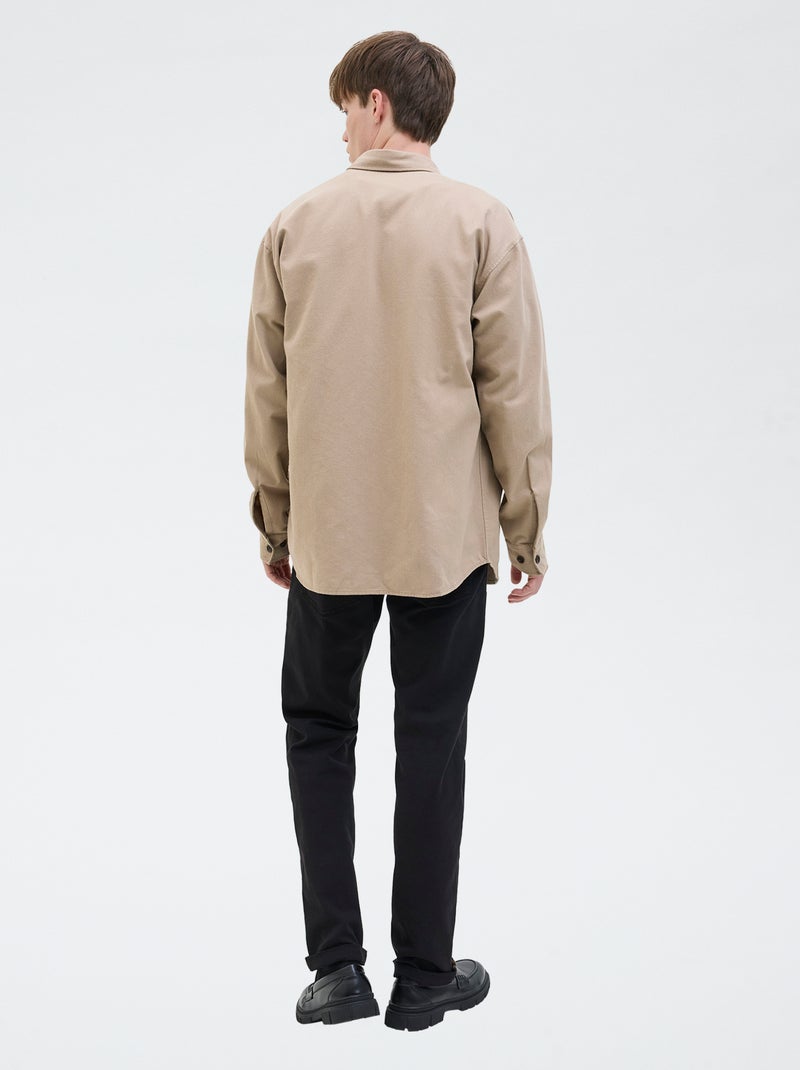 Sobrecamisa 'JJ Rebel' corte relajado en algodón Beige - Kiabi