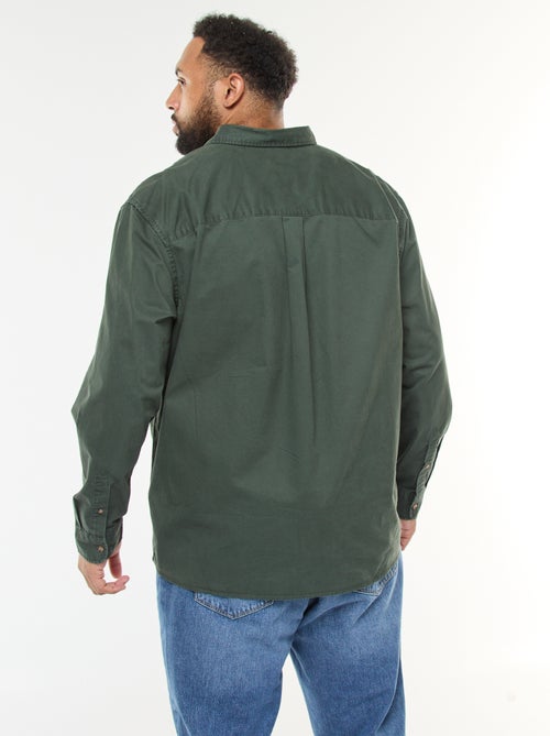 Sobrecamisa lisa con bolsillo en el pecho - Kiabi