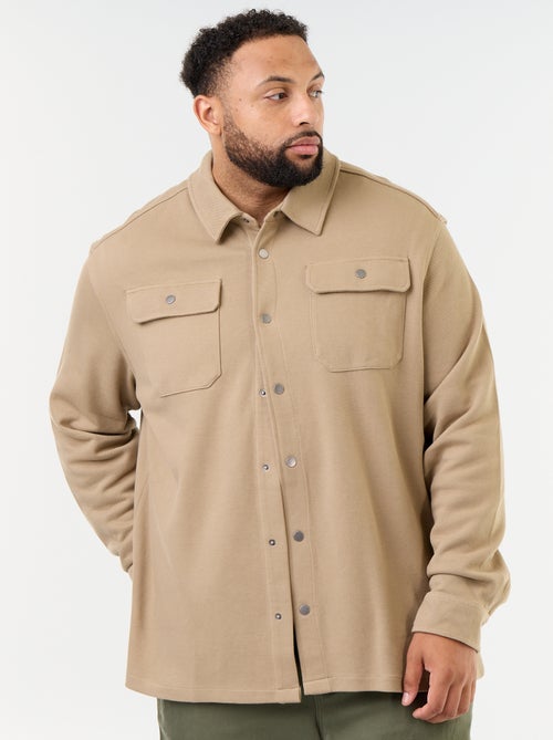 Sobrecamisa lisa de punto piqué - Kiabi