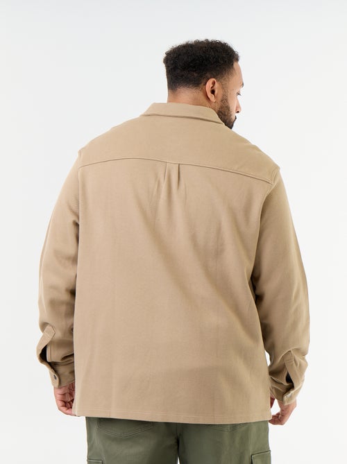 Sobrecamisa lisa de punto piqué - Kiabi