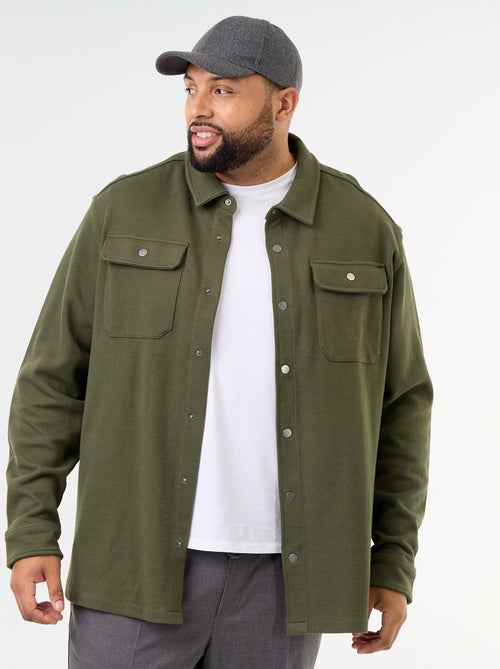 Sobrecamisa lisa de punto piqué - Kiabi