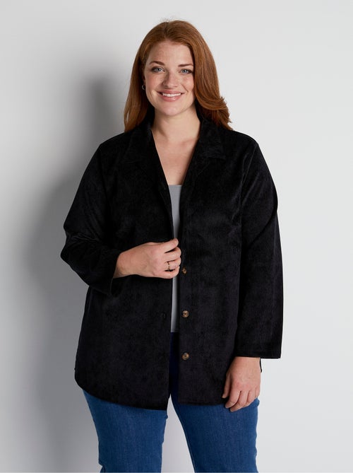 Sobrecamisa Milleraies de terciopelo con cuello sastre - Afibel - Kiabi