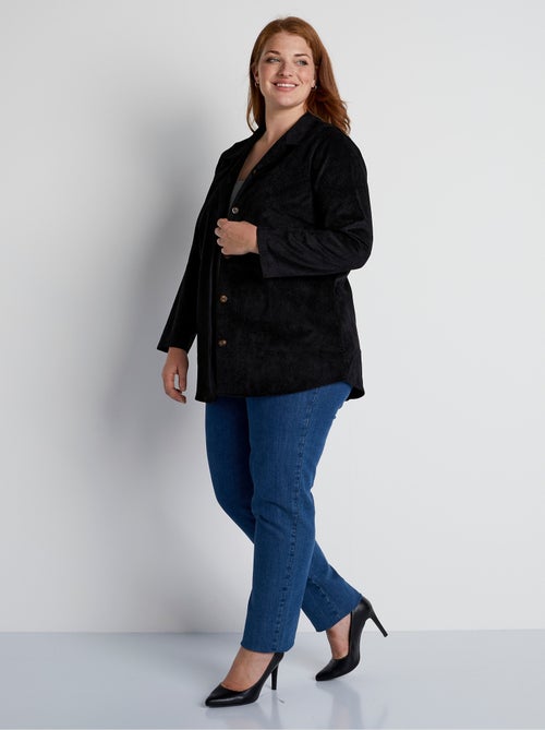 Sobrecamisa Milleraies de terciopelo con cuello sastre - Afibel - Kiabi
