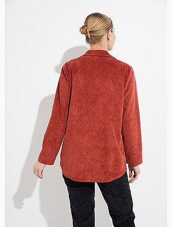Sobrecamisa Milleraies de terciopelo con cuello sastre - Afibel