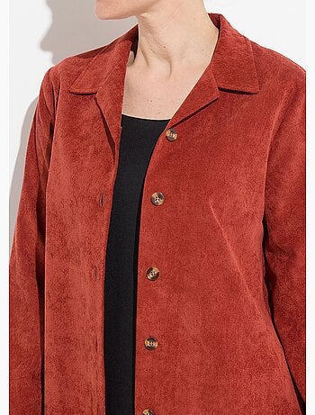 Sobrecamisa Milleraies de terciopelo con cuello sastre - Afibel