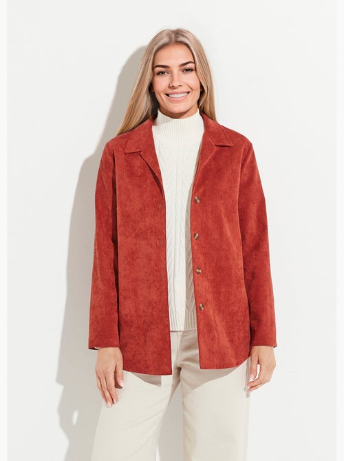 Sobrecamisa Milleraies de terciopelo con cuello sastre - Kiabi