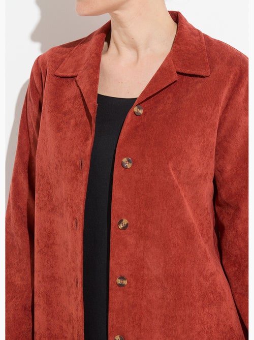 Sobrecamisa Milleraies de terciopelo con cuello sastre - Kiabi
