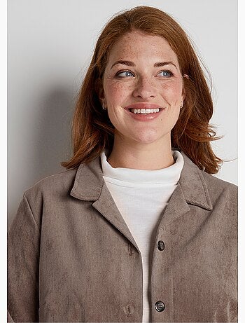 Sobrecamisa Milleraies de terciopelo con cuello sastre