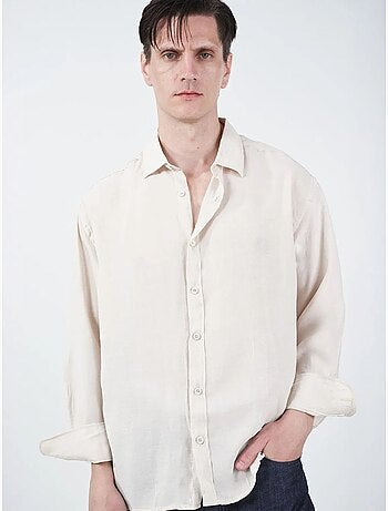Sobrecamisa oversize de algodón liso giesto