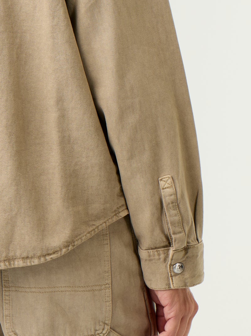 Sobrecamisa vaquera Beige - Kiabi