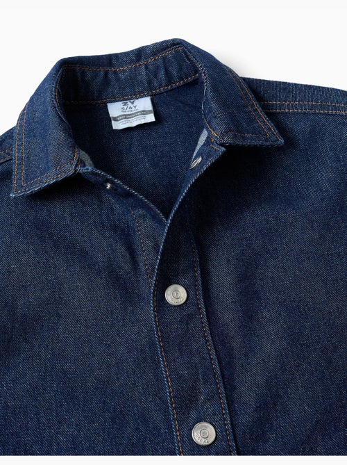 Sobrecamisa vaquera con bolsillos frontales - Kiabi Sobrecamisa vaquera con bolsillos frontales - Kiabi