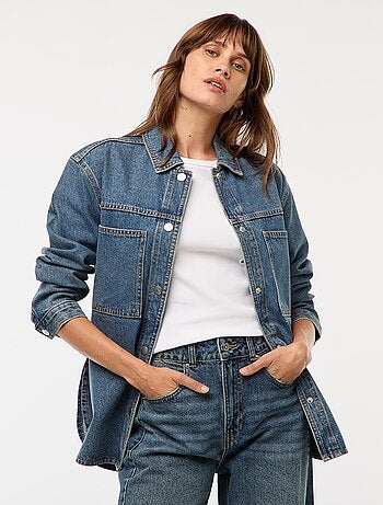 Sobrecamisa vaquera con botones a presión