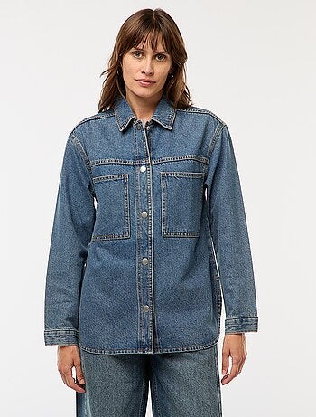 Sobrecamisa vaquera con botones a presión