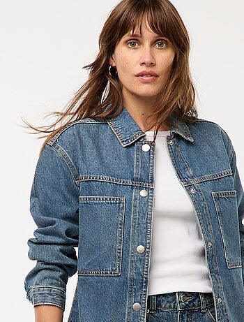 Sobrecamisa vaquera con botones a presión