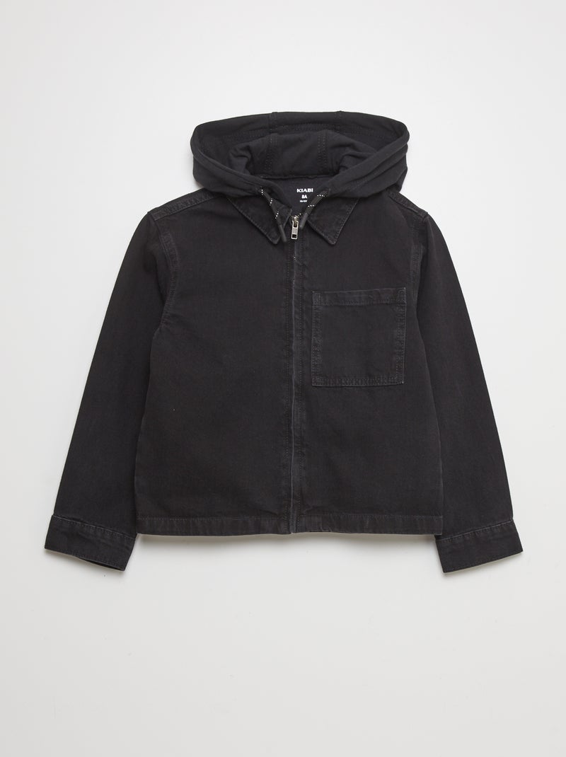 Sobrecamisa vaquera con capucha GRIS - Kiabi