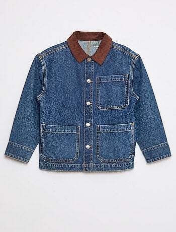 Sobrecamisa vaquera con volante en el cuello