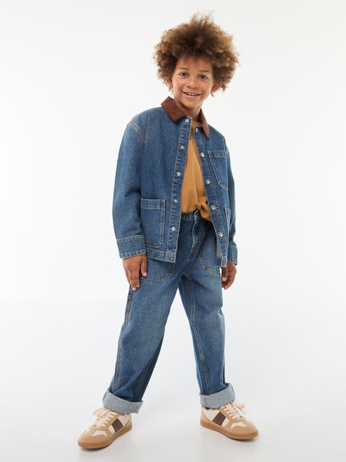 Sobrecamisa vaquera con volante en el cuello - Kiabi