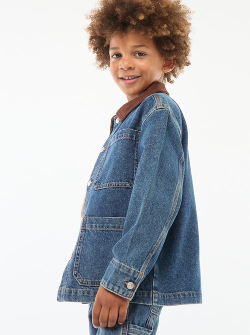 Sobrecamisa vaquera con volante en el cuello - Kiabi