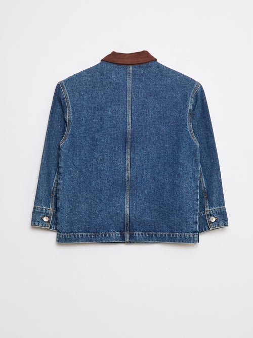 Sobrecamisa vaquera con volante en el cuello - Kiabi