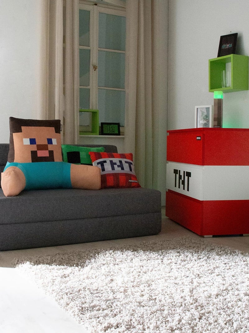 Sofá cama plegable para niños e invitados 'Roba' - Minecraft Gris gris blanco - Kiabi