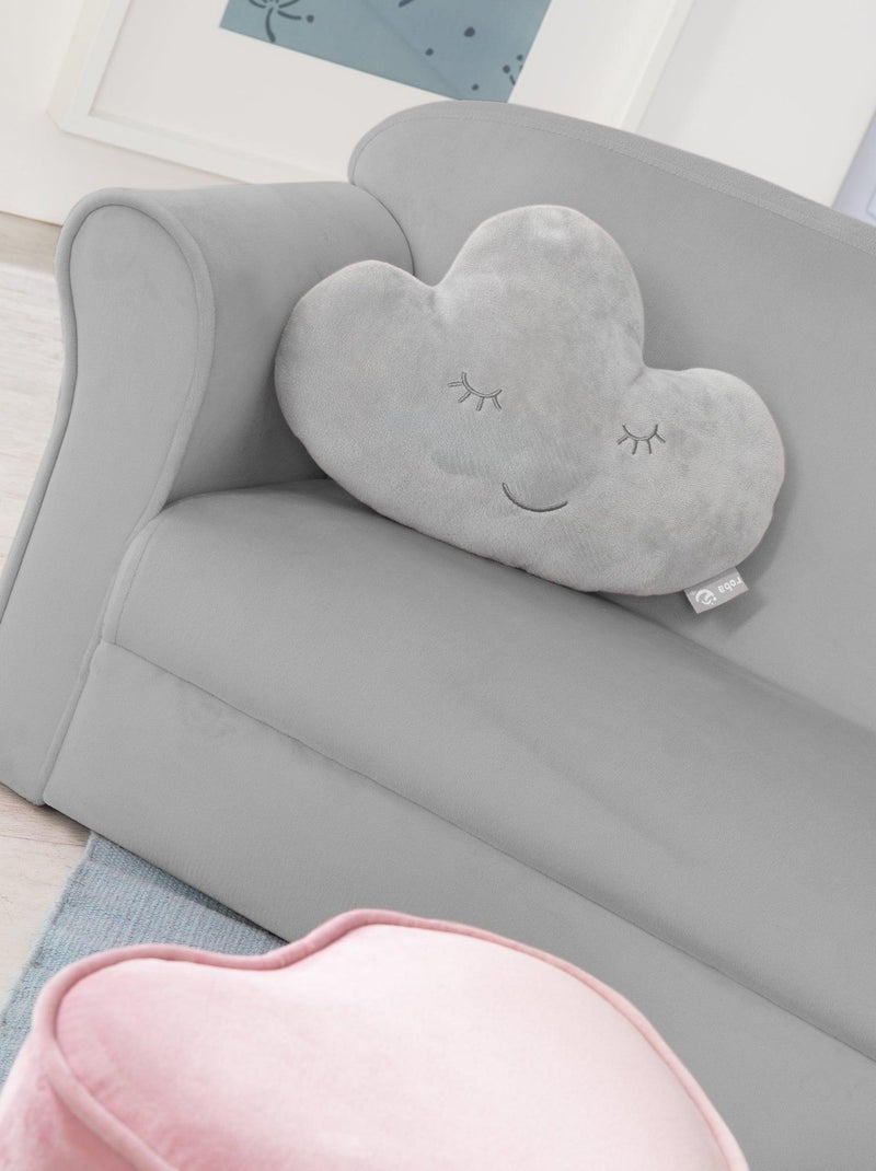 Sofá infantil cómodo en terciopelo - ROBA 'lil sofa' Gris - Kiabi