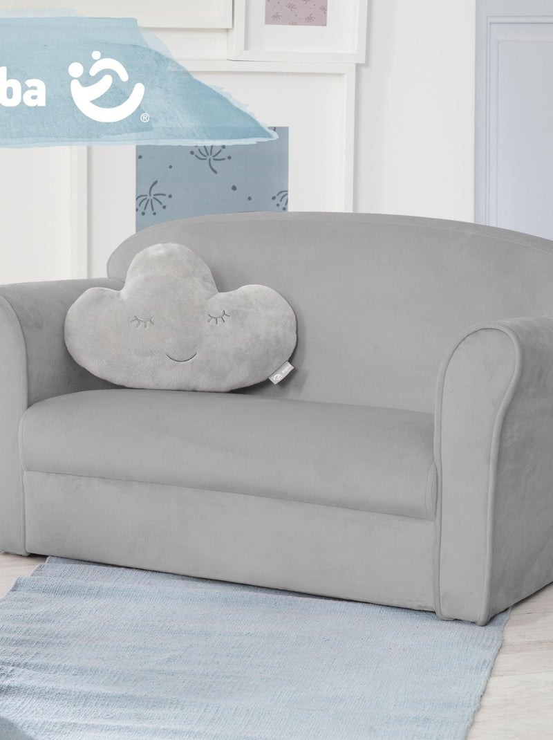 Sofá infantil cómodo en terciopelo - ROBA 'lil sofa' Gris - Kiabi