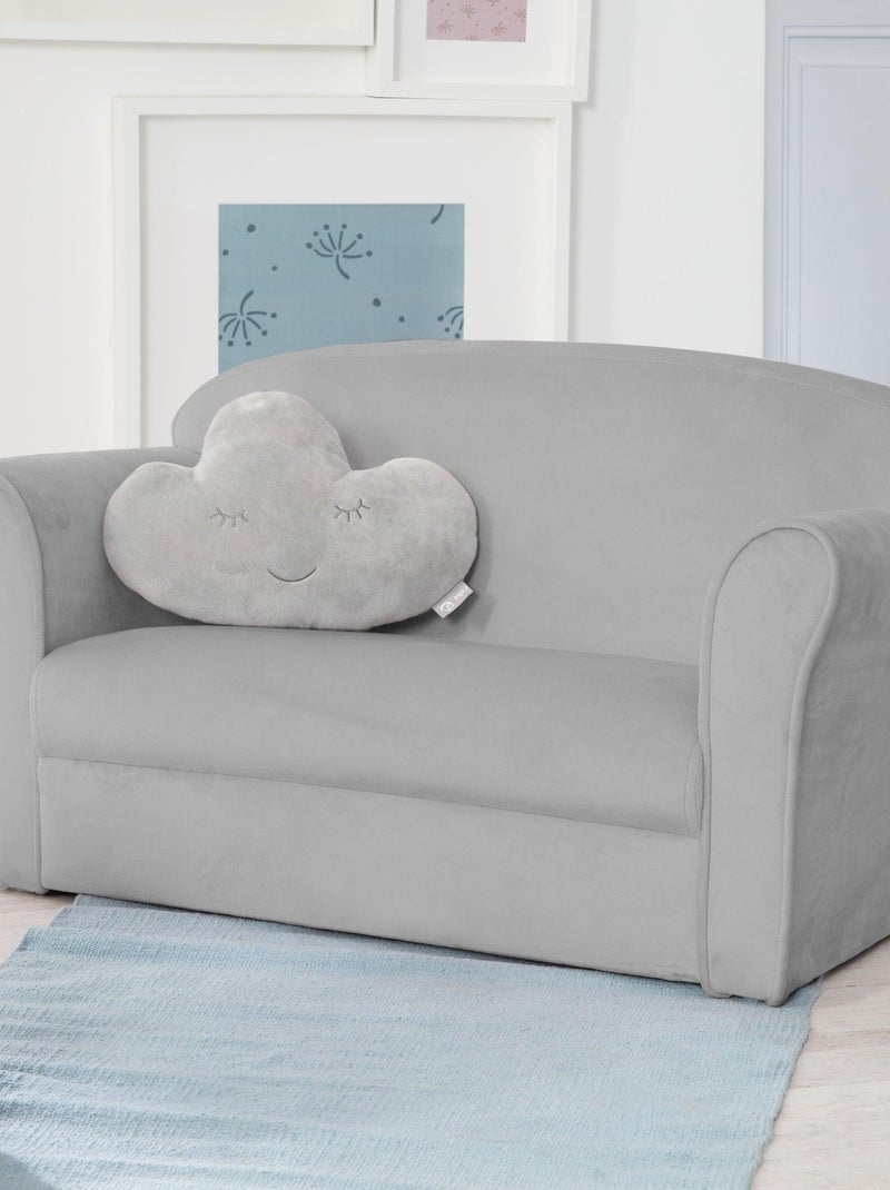 Sofá infantil cómodo en terciopelo - ROBA 'lil sofa' Gris - Kiabi