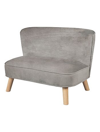 Sofá infantil en terciopelo con patas en madera maciza - ROBA 'lil sofa'