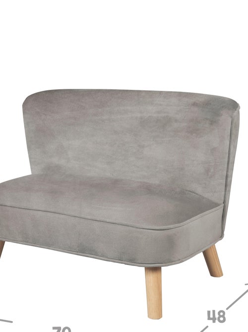 Sofá infantil en terciopelo con patas en madera maciza - ROBA 'lil sofa' - Kiabi